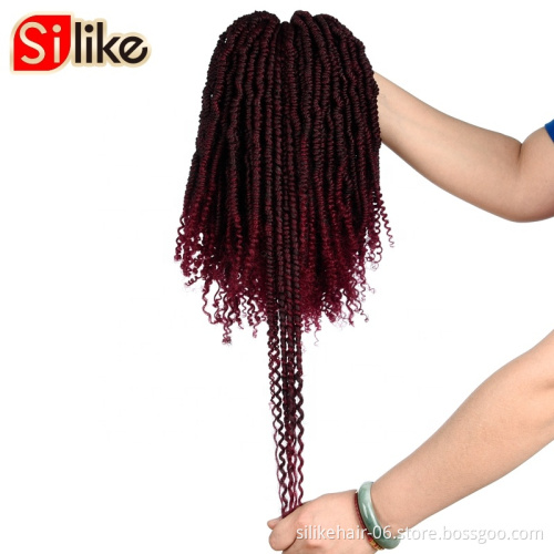 passion  Braiding spring Hair Extension Crochet twist Hair  18'' 24strands Jumpy Wand Curl Jamaican Bounce bug bundles Synthetic